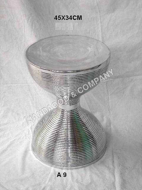 Aluminium stool with mirror polish