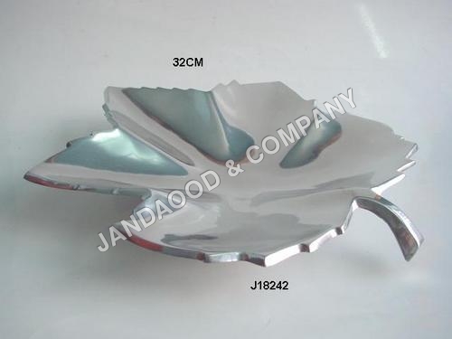 Aluminium Tray with Mirror Polish - 80mm x 70mm, Leaf Shape | Elegant Design, Durable, Lightweight, Easy to Clean