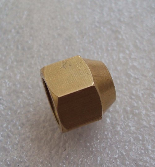 Golden Brass Flare Cap Nut