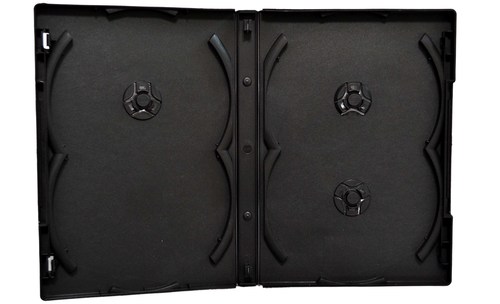 Black DVD Library Case - Plastic, 135x190x15 mm, Black | Attractive Design, Waterproof, Durable, Holds Three DVDs/CDs, Scratch Protection