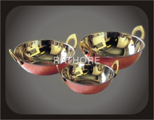 FULL COPPER BOTTOM KADAI