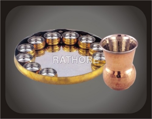 FULL COPPER BOTTOM THALI SET