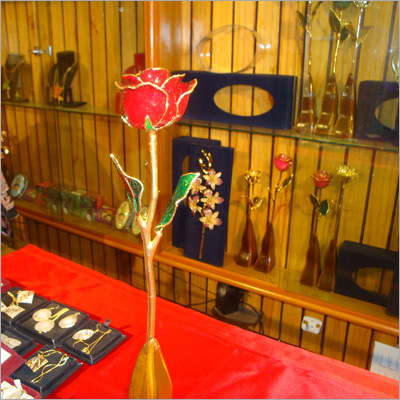 24 Carat Gold Plated Fresh Rose Flower