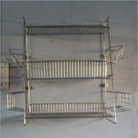 Capacity Modern Stainless Steel Wall Mount Kitchen Rack With 3 Shelves