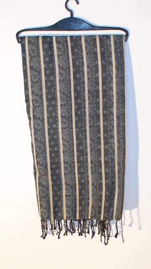 Polyester striped with jaquard shawls