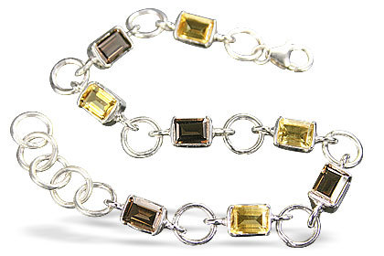 Citrine / Smoky Quartz Bracelet