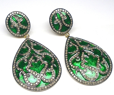 Designer Antique Enameled Diamond Jewelry