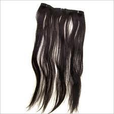 Machine Weft Straight Hairs - Human Hair, Black, Varied Length | Soft Texture, Shiny Look, Remy, Natural Look, Durable, Versatile