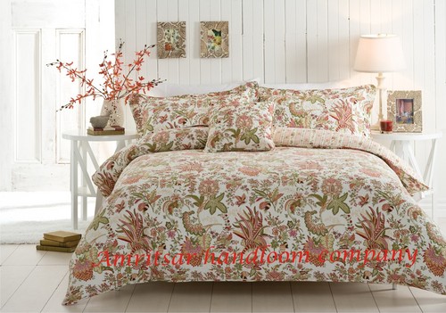 Cotton Decorative Linen Set - Cotton, Multiple Sizes, Beige, 200+ Thread Count | Soft Cotton, Floral Pattern, Durable Fabric, Elegant Style