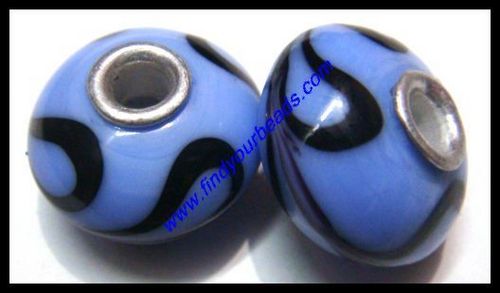 Pandora Beads - Glass Metal, 10-12 Mm, Light Blue | Stylish, Versatile, Durable, Glossy Finish