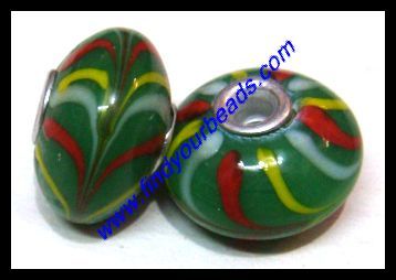 Pandora Beads - Glass, 10-12 mm, Green | Stylish Design, Durable, Glossy Finish