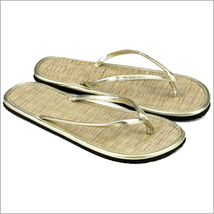 Ladies Slipper - Leather Synthetic, Size 5-10, Gold | Comfortable Wear, Stylish Design, Lightweight Flat Sole