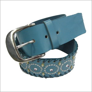 Designer Leather Belts - Leather, 42 Inches, Blue | Hand-Stitched, Metal Buckle, Customizable, Stylish, Durable