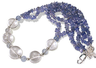 Tanzanite/Crystal Necklace