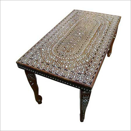 Oblong Inlaid Coffee Table