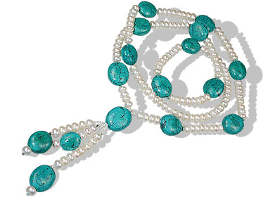 Pearl/Turquoise Necklace