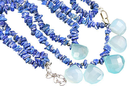 Lapis Lazuli/Chalcedoney Necklace