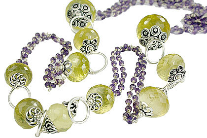 Amethyst/Lemon Quartz Necklace