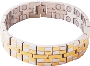 Golden And Silver Bio Magnetic Bracelet
