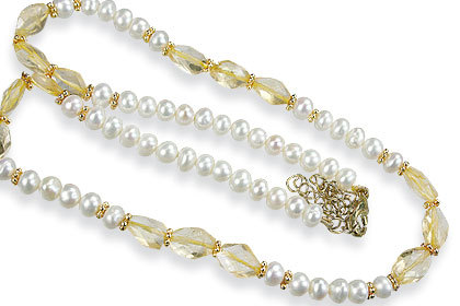 Citrine/Pearl Necklace
