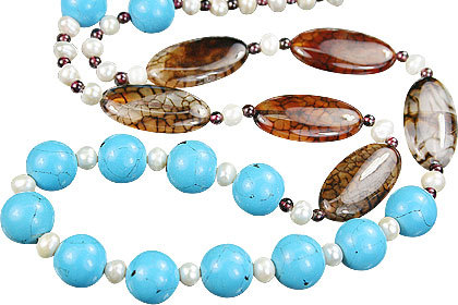 Turquoise/Agate/Multi-Stone Necklace