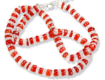 Carnelian/Quartz Necklace