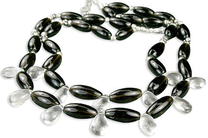 Smoky Quartz/Crystal Necklace