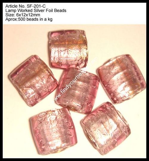Silver Foil Beads