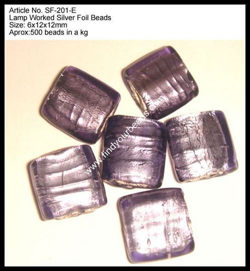 Silver Foil Beads