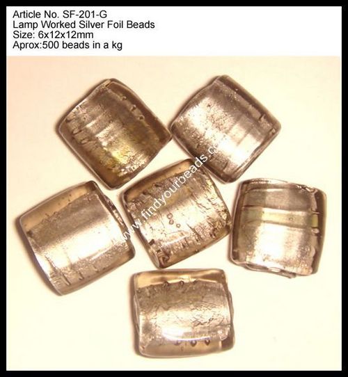 Silver Foil Beads