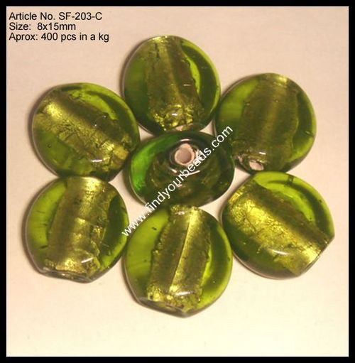 Silver Foil Beads