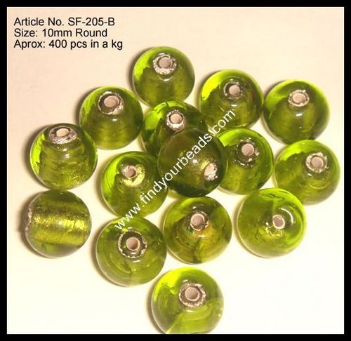 Silver Foil Beads