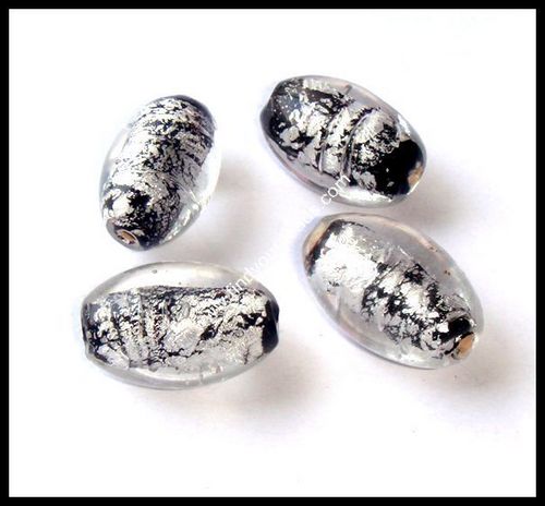 Silver Foil Beads