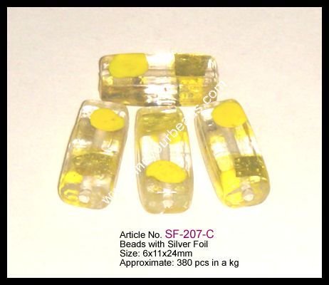 Silver Foil Beads