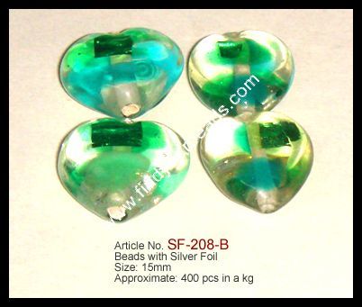 Silver Foil Beads
