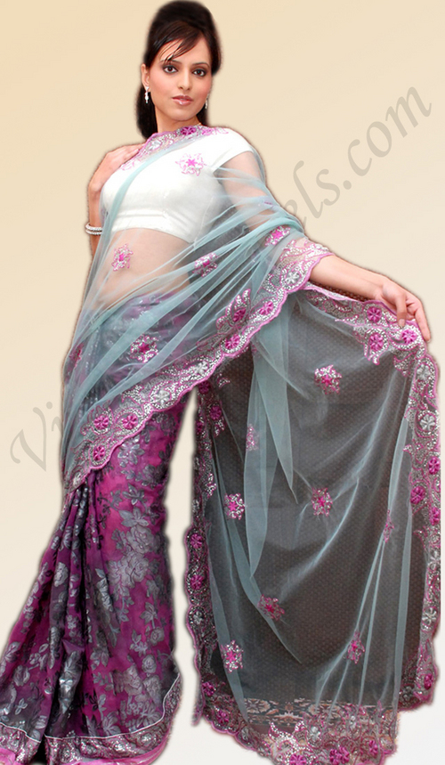Brasso Net saree