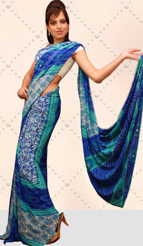 faux georgette saree
