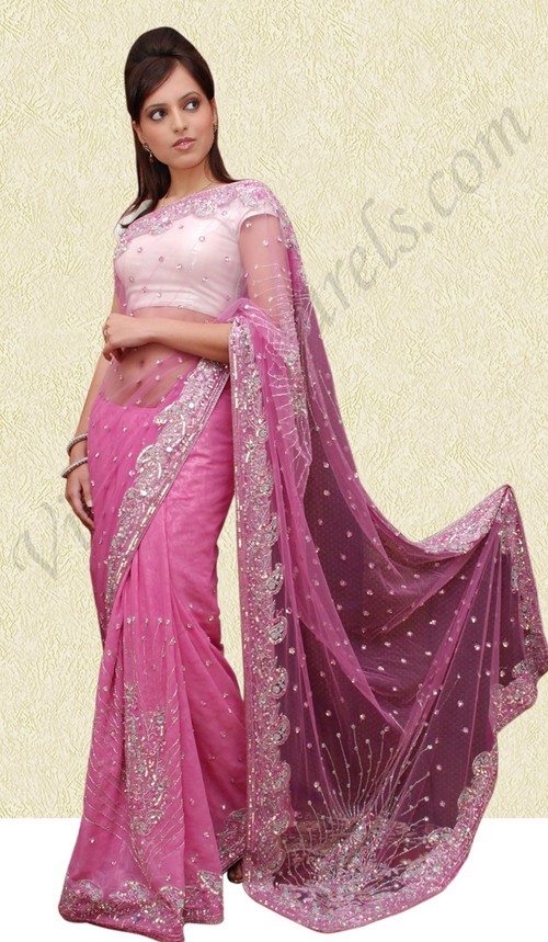 Net Georgette with shiffon saree