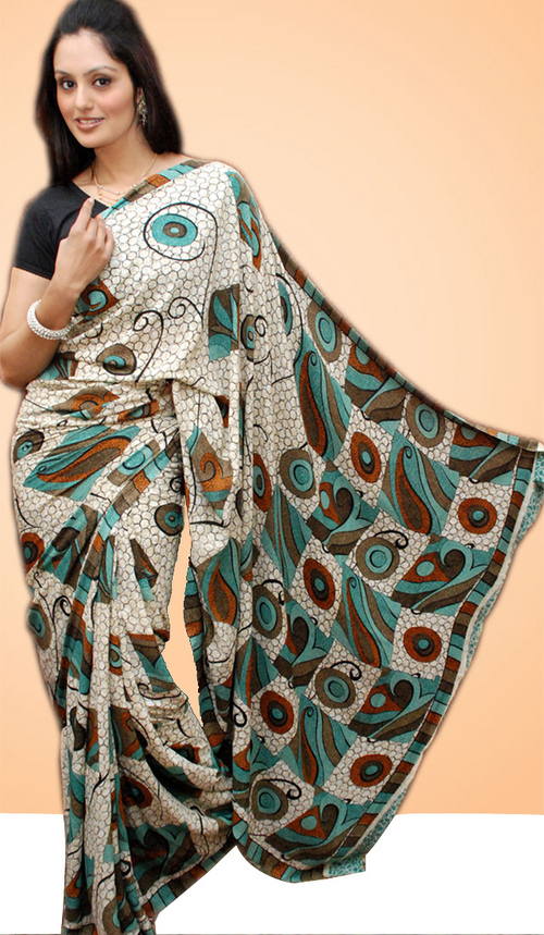 नकली जॉर्जेट साड़ी