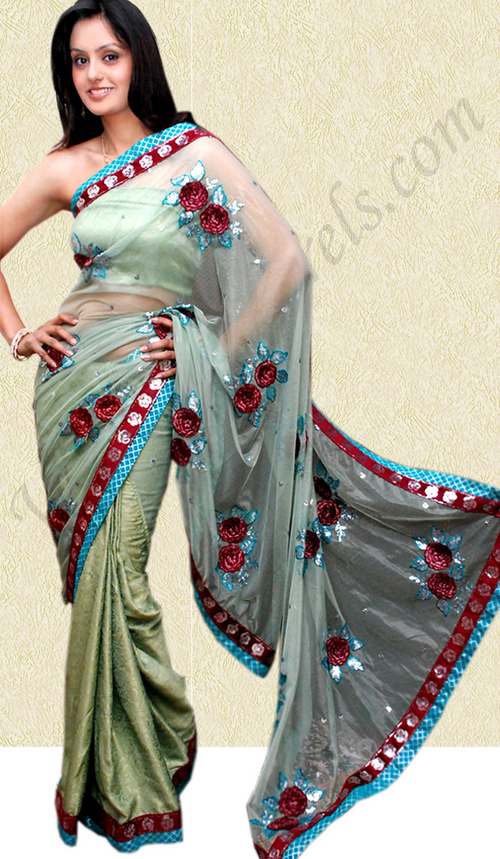  Net Crepe Jacquard  saree