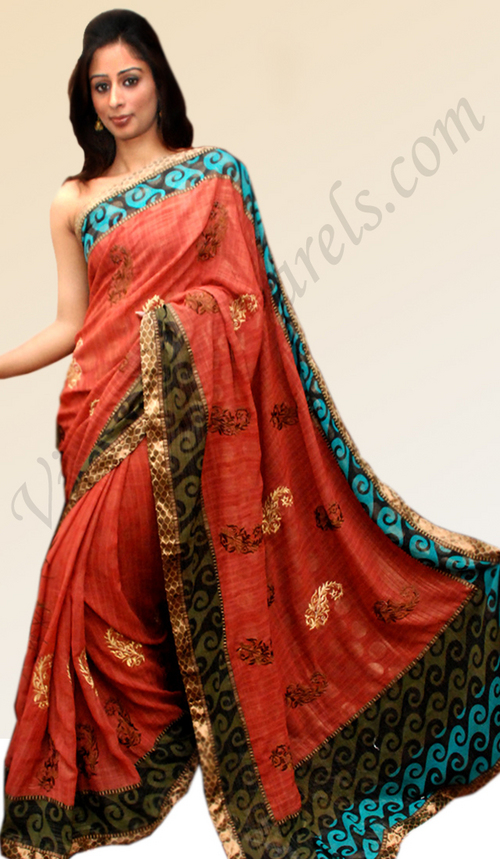 faux georgette (viscose) saree