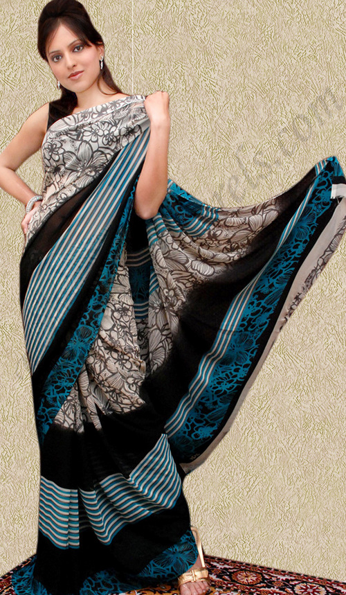 faux georgette saree