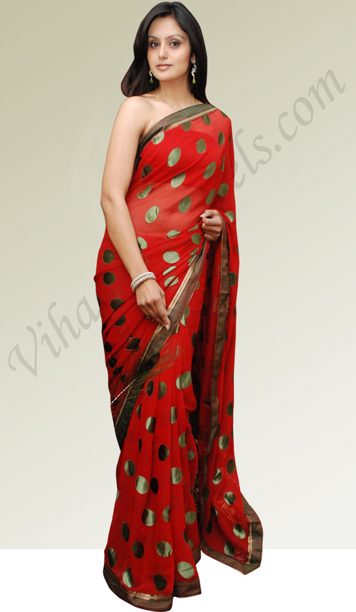 Georgette (Brasso) saree
