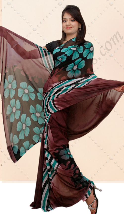 faux georgette saree