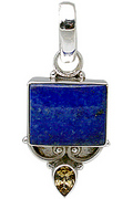 Lapis Lazuli/citrine Pendant