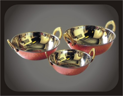 FULL COPPER BOTTOM KADAI