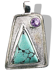 Turquoise/Amethyst Pendant