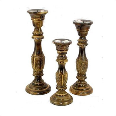Wooden Candle Holders