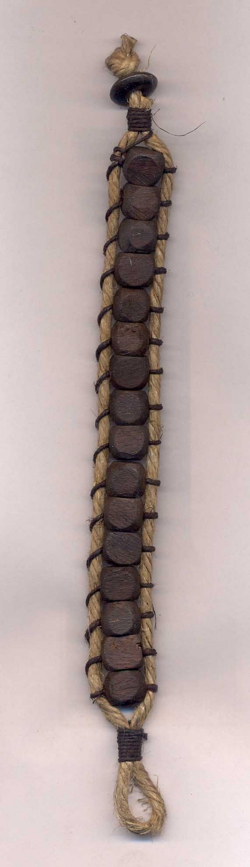 Wooden Bead Mens Bracelet