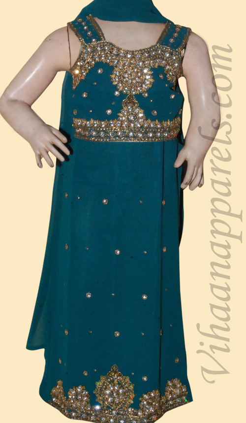 Chiffon kids lehenga